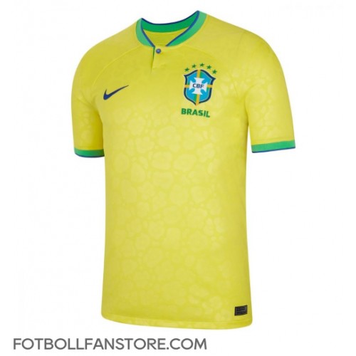 Brasilien Hemma matchtröja VM 2022 Kortärmad Billigt